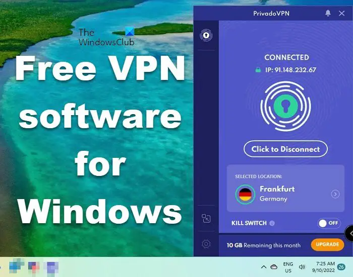 Best free VPN software for Windows 11/10 PC