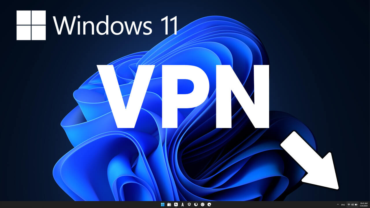 Windows 11 Taskbar with VPN quick connect option