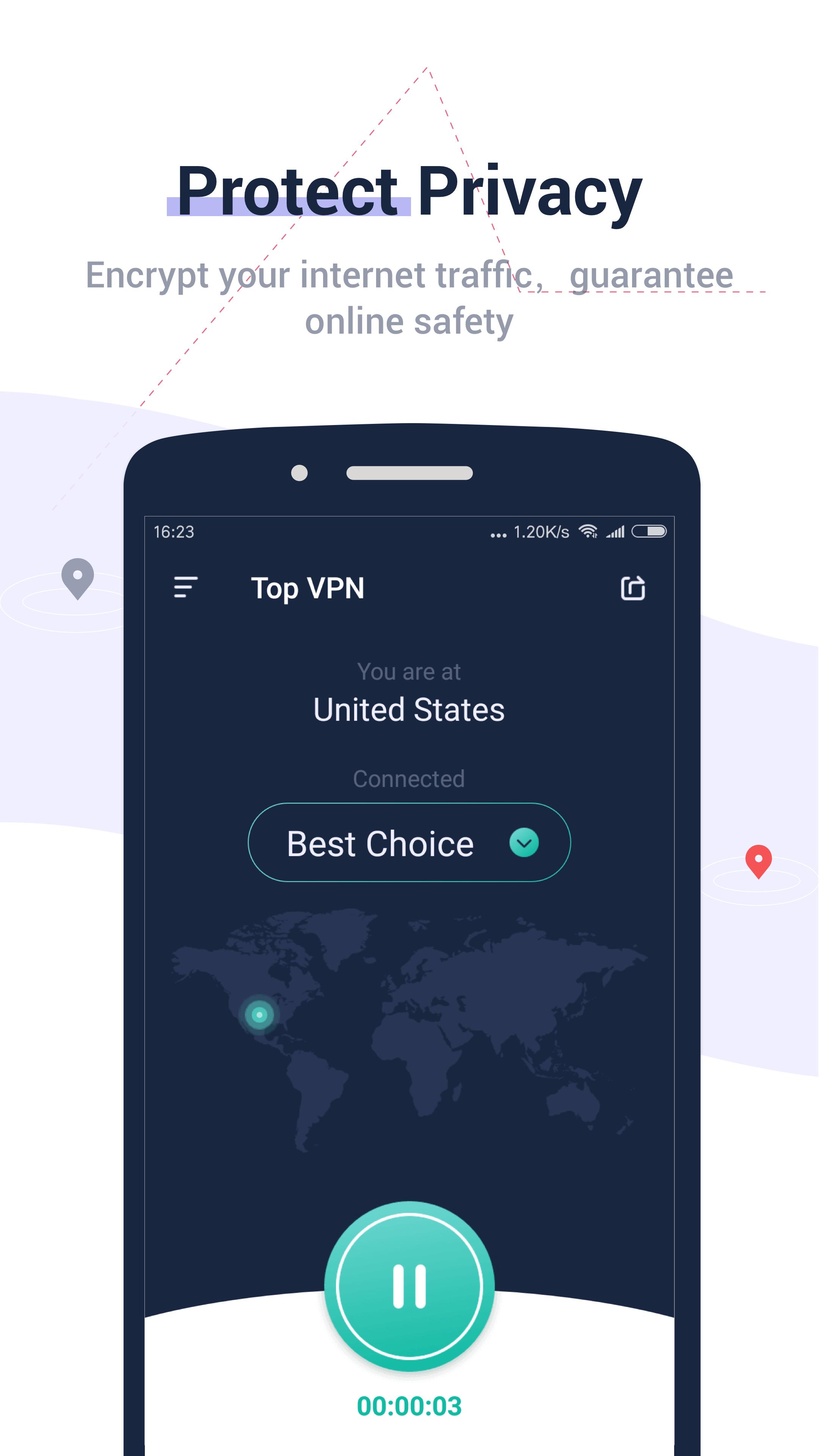 Top VPN APK for Android Download Screenshot
