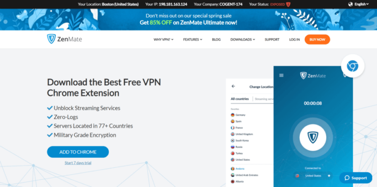 Fastest Free Vpn Extension For Chrome Zenmate