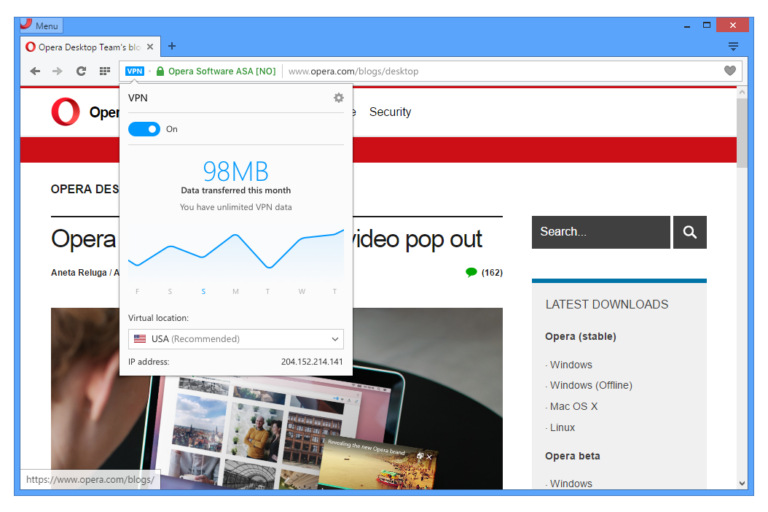 Top Free Vpn Browser With Built-in Vpn Download Opera